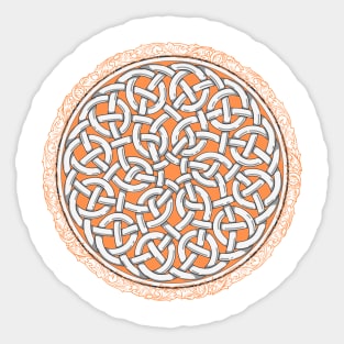 Orange Celtic Knot Sticker